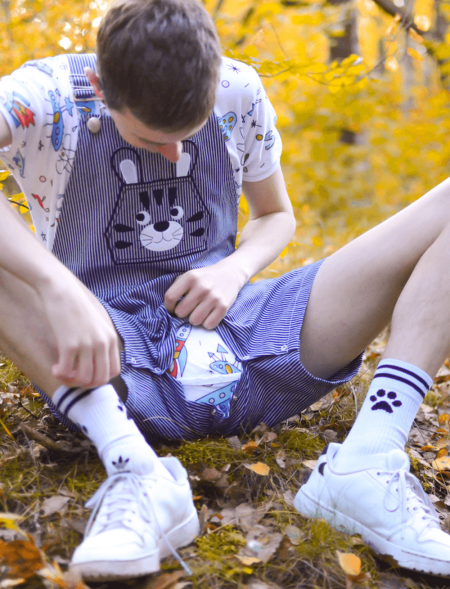Salopette Kiddo courte "Tigre"