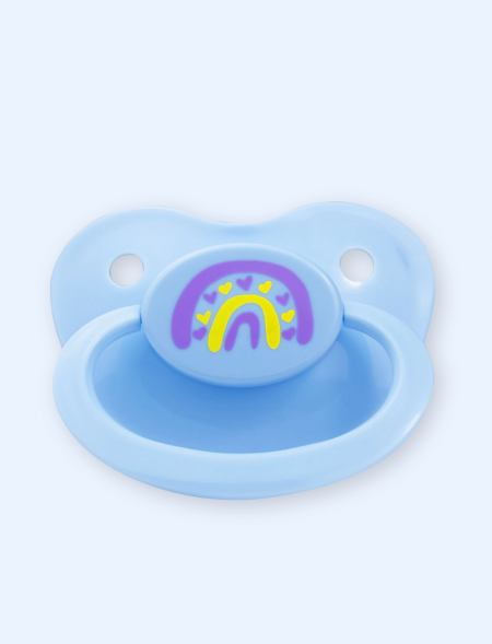 Adult pacifier blue rainbow...