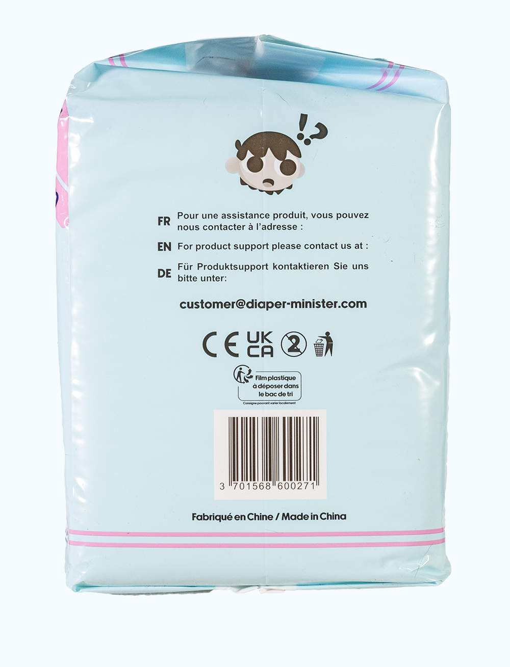 Kiddo Junior Plus blue Plastic diapers Diaper Minister