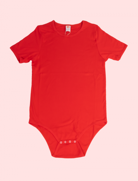 Plain red onesie