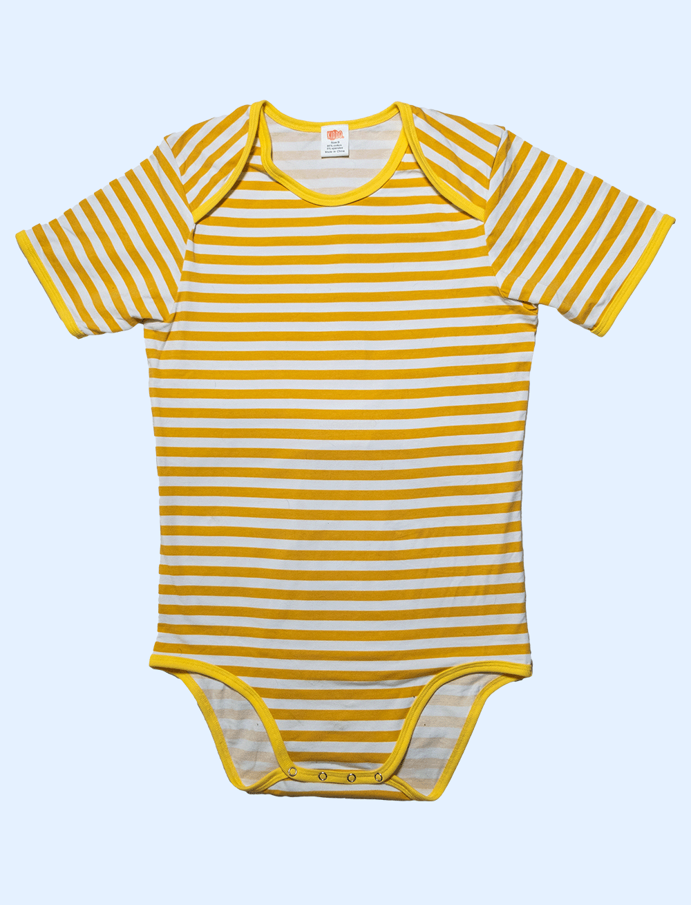Body rayé jaune col américain Body rayé jaune col américain