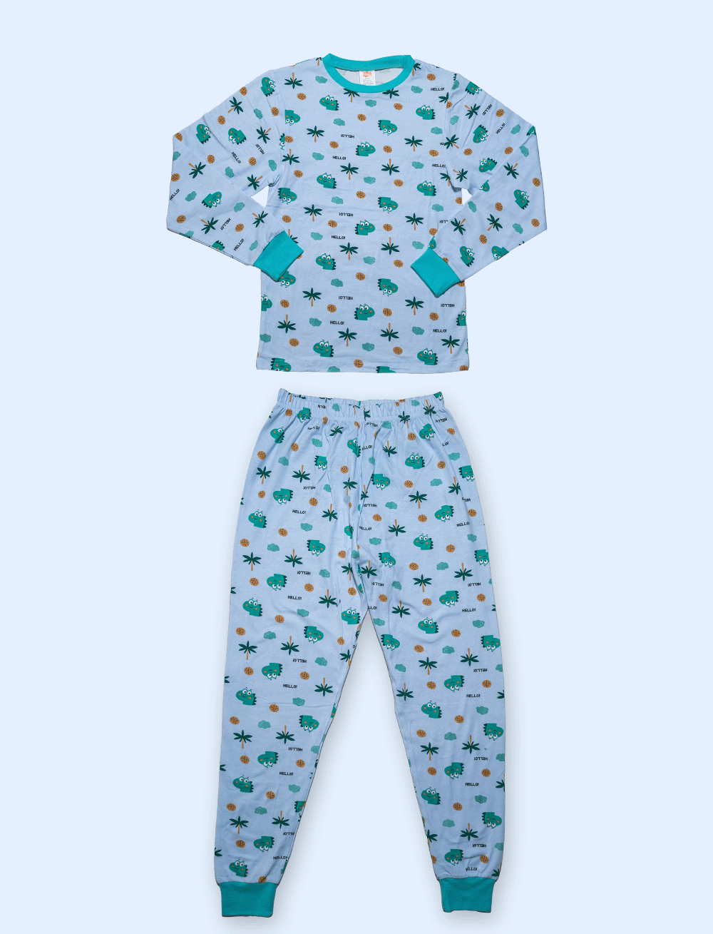 Pyjama-Set Grüner Dinosaurier Pyjama-Set Grüner Dinosaurier