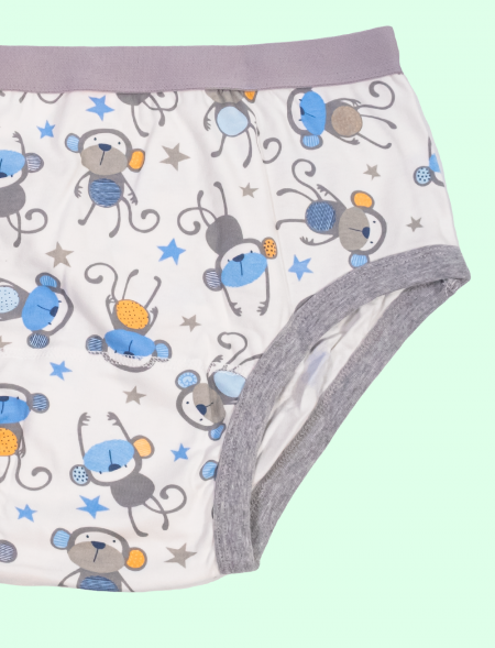 Slip Kiddo petits singes gris