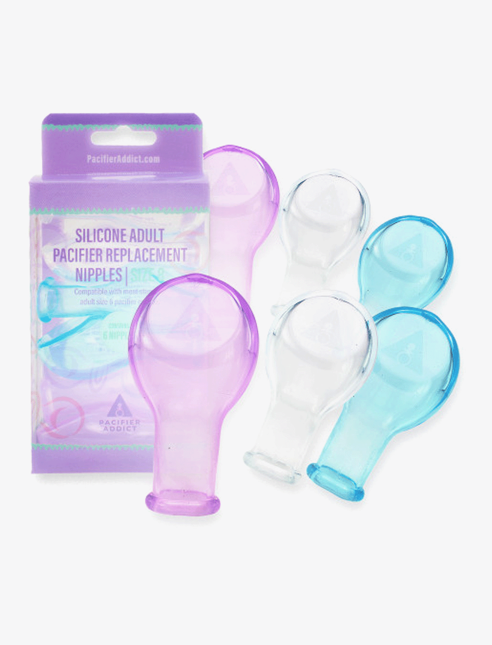 Coloured Size 8 Replacement Adult Pacifier Teats