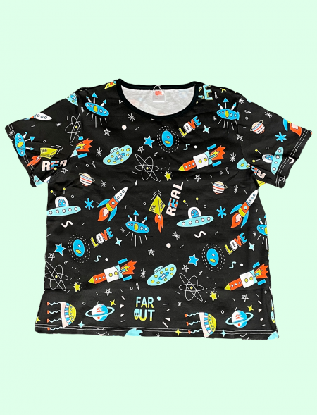 T-shirt Kiddo espace (Noir)