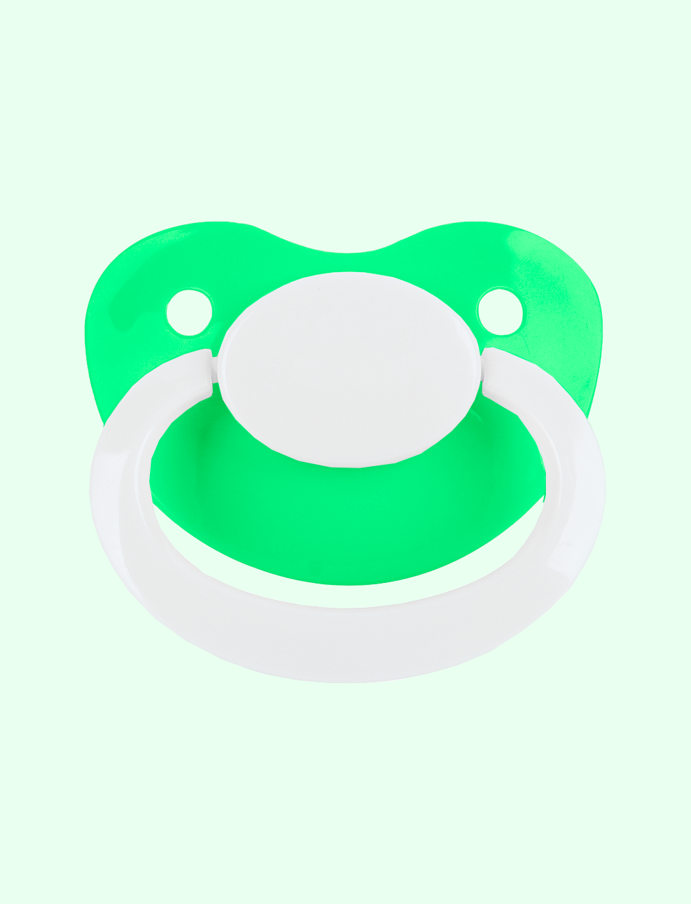 Adult Green and white Pacifier XL
