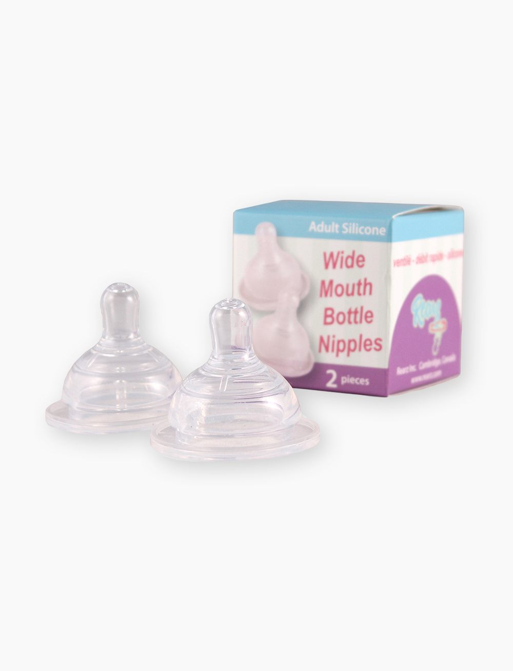 Set mit 2 Ersatzsaugern für Babyflaschen Rearz Set mit 2 Ersatzsaugern für Babyflaschen Rearz